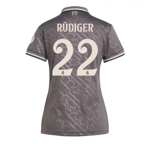 Fotbalové Dres Real Madrid Antonio Rudiger #22 Dámské Alternativní 2024-25 Krátký Rukáv